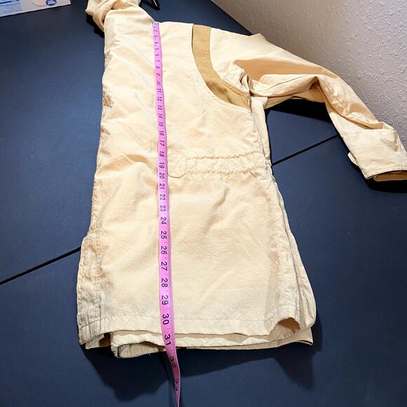 Just One Earth Joseph Abboud Small Trench Coat Jacket Tan Khaki Vintage Wind - Picture 7 of 8